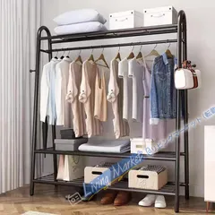 【新品未使用】 ハンガーラック パイプハンガーラック 洋服ラック 大容量 衣類収納ラック 防サビ 防水 耐腐食性 耐荷重40kg 洋服掛け ラック CZH526P394のサムネイル