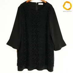 #anc レリアン Leilian ワンピース 17+ 黒 刺繍 大きいサイズ レディース [1002660]
