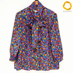 #anc ジバンシィ GIVENCHY シャツ・ブラウス 13 グレー 紫 赤 花柄 オーバーブラウス リボン付き レディース [1007887]のサムネイル