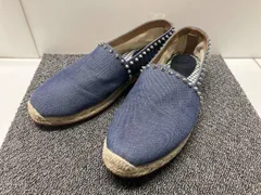 Christian Louboutin クリスチャン・ルブタン デニムエスパドリーユ スタッズ スリッポン サイズ不明(実寸約27.5-28cm) ネイビーのサムネイル
