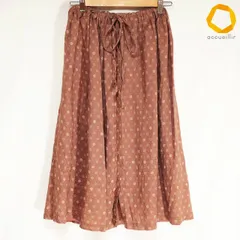 #anc ネストローブ nest Robe スカート 茶 白 麻 レディース [988427]のサムネイル