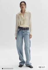 H&M × ステラ・マッカートニー ツートーンストレートレッグデニム