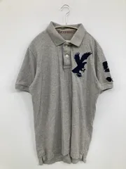 RUSSELL ATHLETIC ラッセルアスレティック ポロシャツ XL グレー 無地 ワンポイント 刺繍 メンズのサムネイル