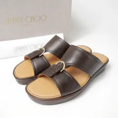 ■美品■2022SS■JIMMY CHOO ジミーチュウ JORN ヨーン サンダル サイズ41 スライドサンダル バケッタレザー ブランド古着【中古】20260526/RA9516のサムネイル