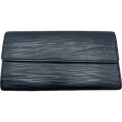 ルイ・ヴィトン LOUIS VUITTON ポルトフォイユサラ M63742 ノワール エピレザー メンズ 長財布