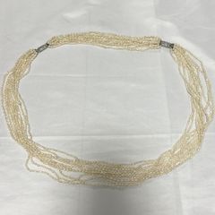 5連 パールネックレス マルチストランド ネックレス パーティ 式 冠婚 