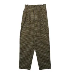 Vintage GIANNI VERSACE ジャンニヴェルサーチ ギンガムチェック柄 スラックス パンツ タック ウール 52 XL イエロー メンズ 【中古】のサムネイル