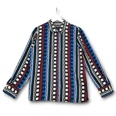 MARELLA マレーラ 総柄サテンシャツ ブラウス 長袖シャツ トップス サテン 光沢 MaxMara マックスマーラ マルチカラー サイズ42 レディース 通年 ゴーゴー古着セントラルパーク名古屋店 1 No.久1952のサムネイル