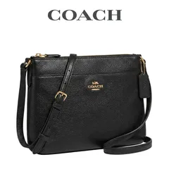 【美品】COACH コーチ ショルダーバッグ レザー 黒 ゴールド金具 サコッシュ クロスボディ 斜め掛け ポシェット レディースのサムネイル