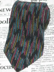 ミッソーニ MISSONI 美品 ネクタイ イタリア製 シルク100% ストライプ柄 ミックス K-005337 ゆうパケット