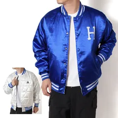 ハフ HUF スタジャン×キルティング リバーシブル ブルゾン【ブルー(ホワイト)】 JK00451 BLUE/WHITE/m-outerのサムネイル