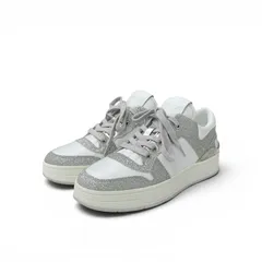 ジミーチュウ JIMMY CHOO FLORENT/F スニーカー 靴 シューズ レザー ホワイト シルバー ロゴ ラメ