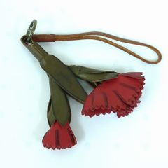 COACH コーチ キーホルダー チャーム 花 ユリ カラフル レザー Lily