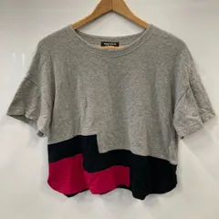 ピ930⚫︎SONIARYKIEL⚫︎ソニアリキエル⚫︎カットソー⚫︎半袖⚫︎綿100％⚫︎レディース⚫︎size38⚫︎灰×黒×赤のサムネイル