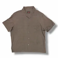 GANGSTERVILLE S/S GUAYABERA SHIRTS グアヤベラシャツ 半袖 ワークシャツ ギャングスタービル GSV5114 ブラウン XL （9076M）のサムネイル