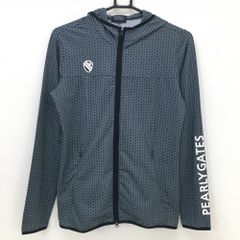 超美品】パーリーゲイツ ジップパーカー ネイビー×白 ニコちゃん総柄