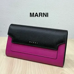 【マルニ MARNI】バイカラー長財布 ブラック×ピンクのサムネイル