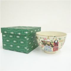 茶道具】抹茶茶碗 ひな祭り 立雛絵 音羽山作 清水焼 京焼 - メルカリ