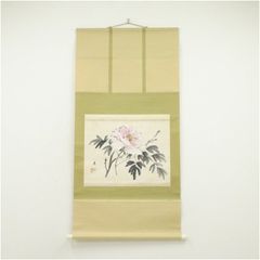 掛軸 【 田中真 作 牡丹 】 絹本 共箱 日本画 - メルカリ