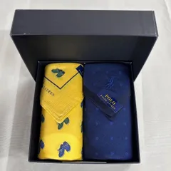 POLO　RALPHLAUREN　ポロ ラルフローレン ハンカチ 2枚セット ギフト箱付き(志)A-417のサムネイル