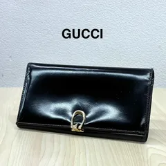 【グッチ GUCCI】レトロ！レザー長財布 035-3281-1841-0 ブラック