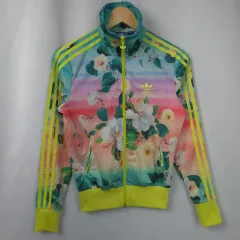 レディースXS-S adidas X ブラジル 出品 コラボ フローラルリー ファイヤーバード トラックジャージ ジャケット