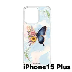【新品未使用】iPhone15 Max 2023 クリア ハードケース (バタフライ) 花柄 バラ スズラン ひまわり 水彩柄 アゲハ蝶 ガーリー 大人可愛い cl-cat15-ip15plus-496
