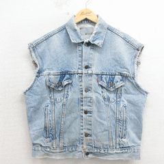 80s USA製 Levis 70507-0219 カットオフ デニムベスト L - メルカリ