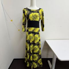 社交ダンス Leirena パステルグリーン花柄ワンピース、新品未使用