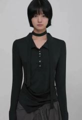 ESIO ブラック シースルー Sheer docking top - メルカリ