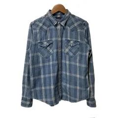 【中古】　RALPH LAUREN　ウエスタンシャツ　長袖　シャツ　トップス　コットン　チェック　レギュラーカラー　フロントポケット　古着　/1235