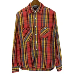 【中古】　FOB FACTORY　ネルシャツ　フランネル　チェックシャツ　長袖　トップス　レギュラーカラー　胸ポケット　日本製　古着　/1582のサムネイル