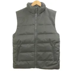 エイチ&エム H&M 中綿ベスト ジップアップ スタンドカラー S 170/92A カーキ /Xのサムネイル