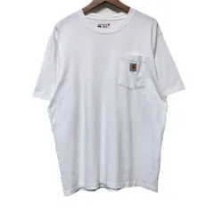 【中古】　Carhartt　Tシャツ　半袖　カットソー　トップス　クルーネック　無地　ポケT　胸ポケット　ワンポイント　ブランドロゴ　LOOSE-FIT　アメカジ　古着　/1103