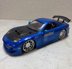 トミカ改造 マツダ RX7 雨宮仕様 フルエアロ 紫 深リムホットウィール