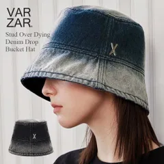 VARZAR バザール Stud Over Dying Denim Drop Bucket Hat 1402 1403 バケットハット