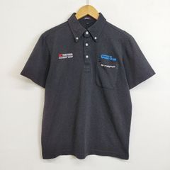パパス ワッペン付 鹿の子 ポロシャツ チャコールグレー L 美品 松浦 