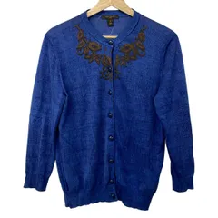 LOUIS VUITTON(ルイヴィトン) カーディガン サイズS レディース美品  RW131A F3KC15OCL ネイビー×ブラウン 長袖のサムネイル