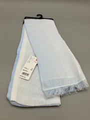 F-015-643  未使用　UNIQLO　ユニクロ     コットンリネンストール（グラデーション） WOMEN（レディース）カラー: 61 Blue（ブルー） サイズ: 180 × 65 cm素材: 綿 80%、麻 20%のサムネイル
