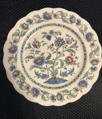 フランス アンティーク ムスティエ窯　1900年前後　花リム プレート フランス アンティーク ムスティエ窯 1900年前後 花リム プレート