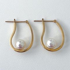 ☆あこや真珠7mm☆揺れる✨0.34ctダイヤモンドプラチナピアス 