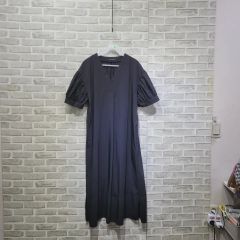洗濯可】emmi atelier Ecoリネン調ボリューム袖ワンピース M - メルカリ