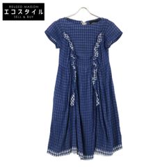 tricotCOMMEdesGARCONS 트리코콤데가르손 15년제 TQ-O012 블루 코튼 100 체크 원피스 S