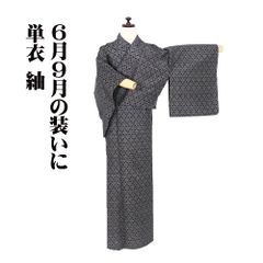 飛鳥紬 しつけ付き未使用 超美品 ポリエステル ブルーとグレーで素敵 