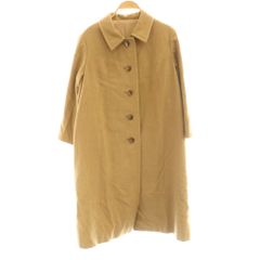 イヴサンローラン ステンカラーコート 比翼 グレー ロング カシミヤ混