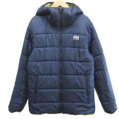 HELLY HANSEN ダウンジャケット ネイビー系 フード付き Sサイズ - メルカリ