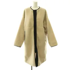 マオメイド mao made ボアコート ノーカラー ロング F ベージュ /SY ■OSのサムネイル