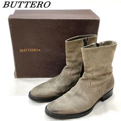 BUTTERO✨本革 スエードブーツ 切替 イタリア製 41 ダークブラウン