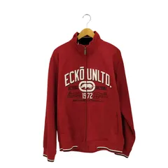 エコーアンリミテッド ECKO UNLTD 00s ラバーロゴプリント ジップアップトラックジャケット メンズ  Lのサムネイル
