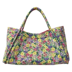 TSURU BY MARIKO OIKAWA(ツルバイマリコオイカワ) トートバッグ美品  - ダークグリーン×ピンク×マルチ 花柄のサムネイル
